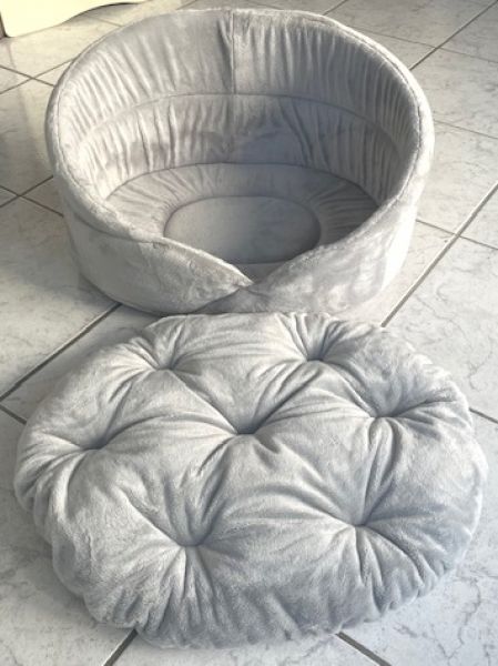 Mikrofaser Bettchen- Spar Luxus mit Kissen Gr. 2 grau